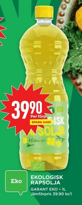 Willys Ekologisk rapsolja erbjuda