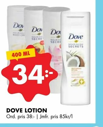 ÖoB Dove lotion erbjuda