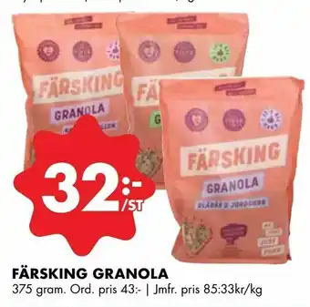 Färsking granola