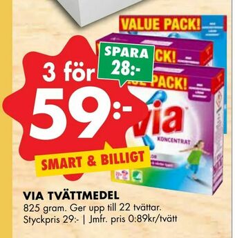 ÖoB Via tvättmedel erbjuda
