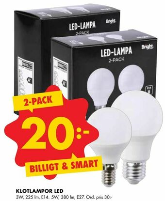 ÖoB Klotlampor led erbjuda