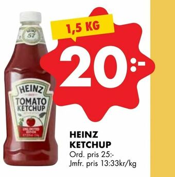 ÖoB Heinz ketchup erbjuda