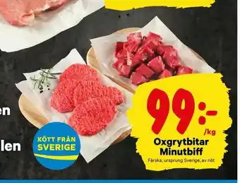 Oxgrytbitar Minutbiff