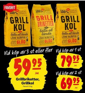 City Gross Grillbriketter, Grillkol erbjuda