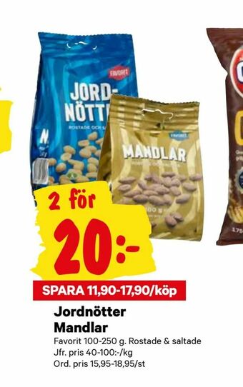 City Gross Jordnötter Mandlar erbjuda
