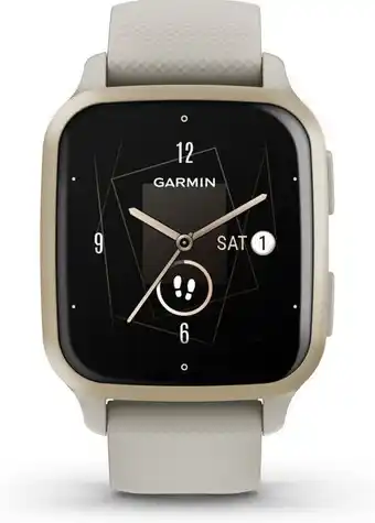 Webhallen Garmin venu sq 2, music, french gray/cream gold, ww erbjuda
