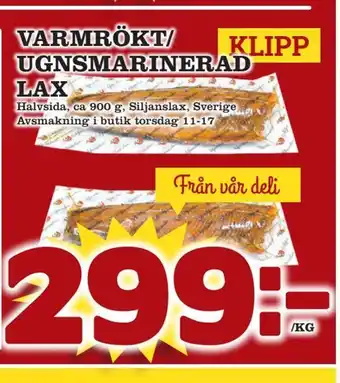 Varmrökt/ ugnsmarinerad lax