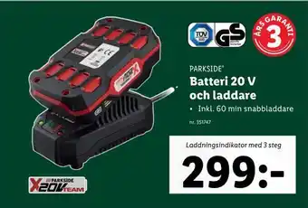 Lidl Batteri 20 v och laddare erbjuda