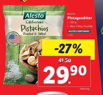 Lidl Pistagenötter erbjuda