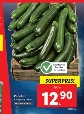Lidl Zucchini erbjuda