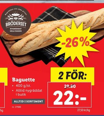 Lidl Baguette erbjuda