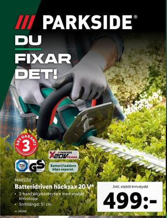 Lidl Batteridriven häcksax 20 v erbjuda