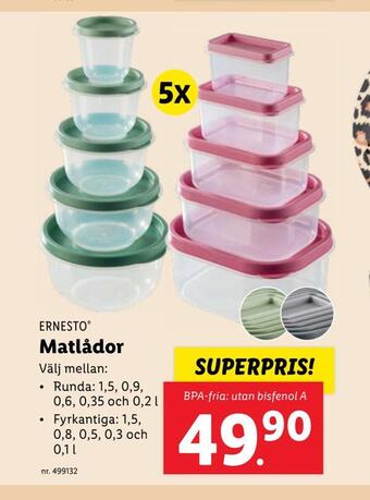 Lidl Matlådor erbjuda