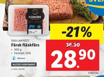Lidl Färsk fläskfärs erbjuda