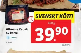 Lidl Allmans kebab av karré erbjuda