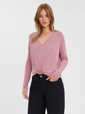 Vero Moda Normal passform v-ringning topp erbjuda