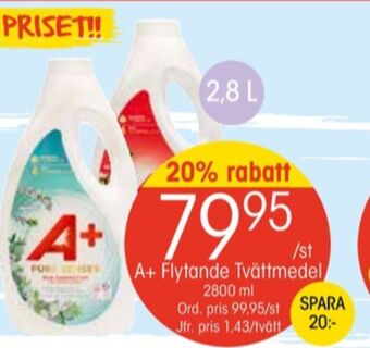 A+ tvättmedel flytande