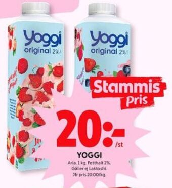 ICA Kvantum Yoggi yoghurt erbjuda