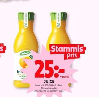 ICA Kvantum Innocent juice erbjuda