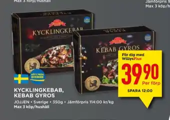 Jojjen kycklingkebab