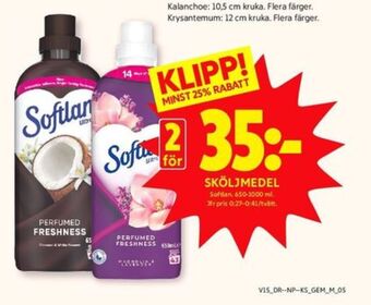 ICA Kvantum Softlan sköljmedel erbjuda