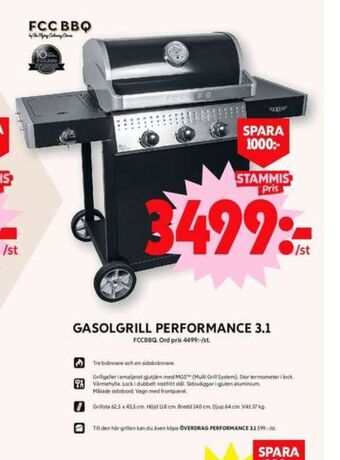 ICA Maxi Fcc bbq gasolgrill erbjuda