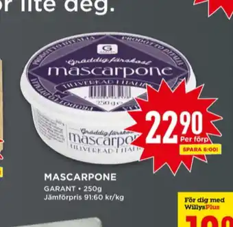 Willys Galbani mascarpone erbjuda