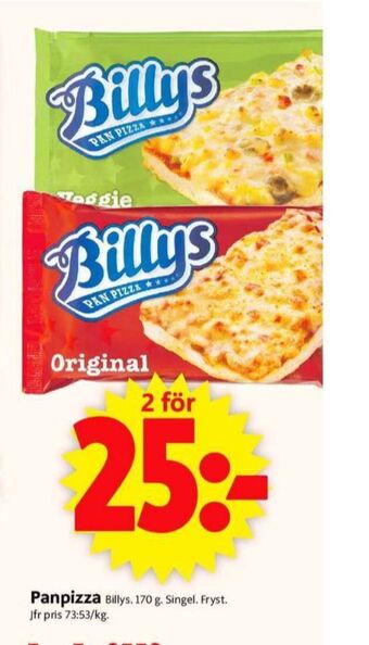 ICA Supermarket Billys pizza erbjuda