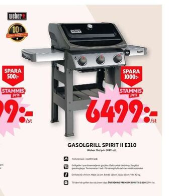 ICA Maxi Weber gasolgrill erbjuda