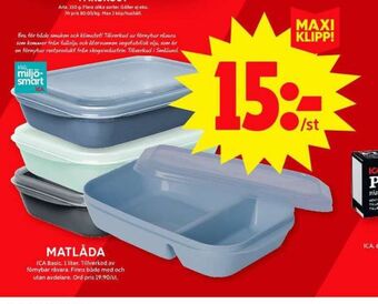 ICA Maxi Ica basic matlådor erbjuda