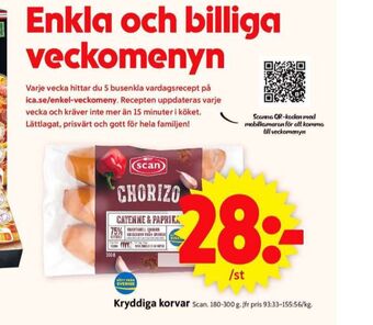 ICA Supermarket Scan chorizo erbjuda