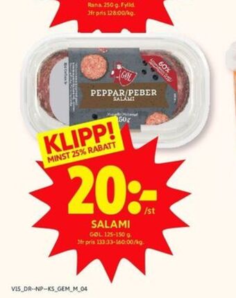 ICA Kvantum Gøl salami erbjuda