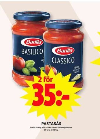 ICA Maxi Barilla pastasås erbjuda