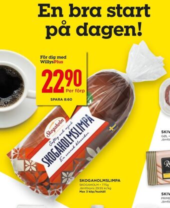Willys Hemma Skogaholmslimpa erbjuda