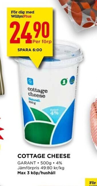 Willys Cottage Cheese erbjuda