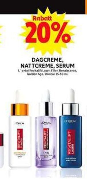 ICA Maxi Dagcreme, Nattcreme, Serum erbjuda