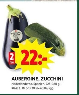 ICA Kvantum Aubergine, Zucchini erbjuda