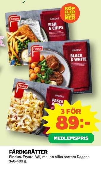 Coop Konsum Färdigrätter erbjuda
