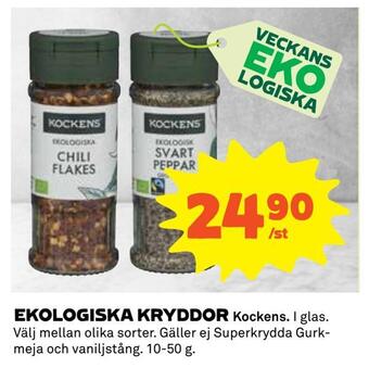 Coop Daglivs Ekologiska kryddor erbjuda