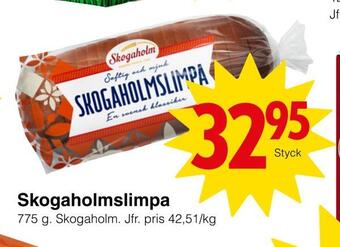 Matöppet Skogaholmslimpa erbjuda