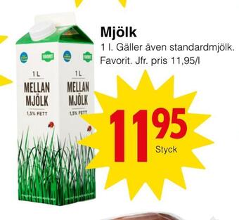 Matöppet Mjölk erbjuda