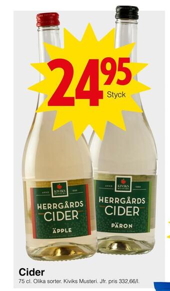 Matöppet Cider erbjuda
