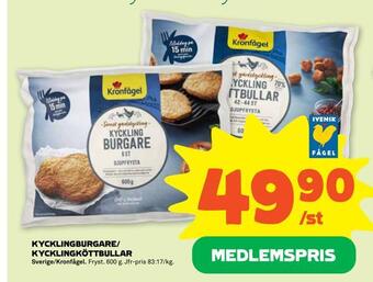 Kycklingburgare/ kycklingköttbullar