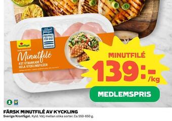 Coop Färsk minutfilé av kyckling erbjuda