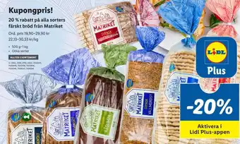 Lidl Kupongpris erbjuda