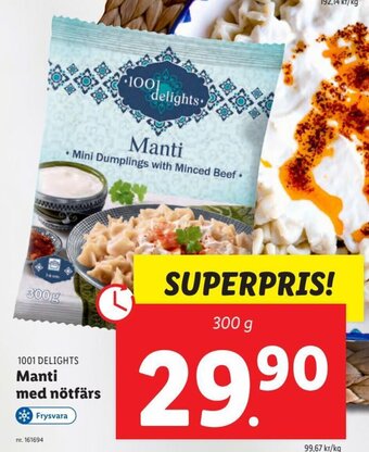 Lidl Manti Med Nötfärs erbjuda