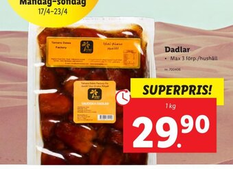 Lidl Dadlar erbjuda