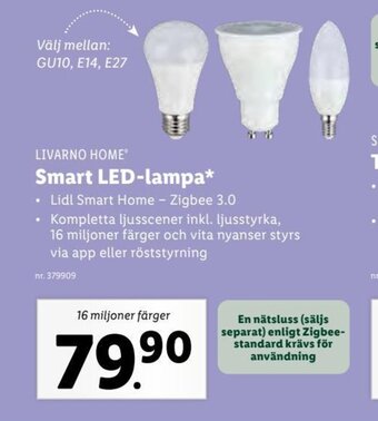 Lidl Smart LED-Lampa erbjuda