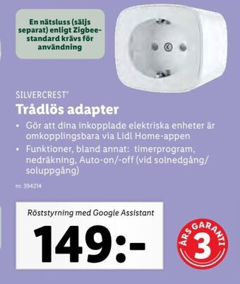 Lidl Trådlös Adapter erbjuda