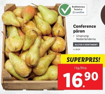 Lidl Conference Päron erbjuda